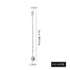 Cuchara de bar de acero inoxidable 304 transfronteriza, cuchara mezcladora de bar en espiral, cuchara para hielo de doble extremo, cuchara y tenedor de doble uso, cuchara para remover café