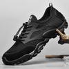 Sapatos casuais masculinos ao ar livre de verão de tamanho grande transfronteiriço de cano baixo Sapatos de pano de malha respirável de cano baixo Sapatos de caminhada de viagem