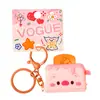 Llavero Original de Animales de Dibujos Animados para Panificadora, Capibara Lindo para Descompresión, Colgante para Mochila de Estudiante, Pequeño Regalo