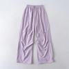 Calça Jogger Cargo de Cor Sólida Estilo Hip-Hop para Mulheres, Calça Longa Casual Street Dance Retrô Americana Elástica de Cintura Alta