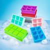 Molde de silicona para cubitos de hielo explosivos, de grado alimenticio, redondo, para hockey sobre hielo, con tapa, para refrigerador de casa, fácil de desmoldar.