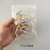 Bolsa de Almacenamiento Colgante con Agujeros, Bolsa Transparente de PVC con Cierre Zip, Bolsa de Pinza, Cubierta Protectora, Bolsa para Joyería con Agujeros Laterales