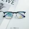 Nuevo Marco de Gafas Cuadrado de Moda para Cejas Semi-Titanio Estilo Celebridad de Internet Xiaohongshu Marco de Gafas Cuadrado de Negocios Se Puede Vender al por Mayor para Miopía Hombres