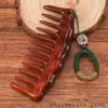 Peine de Palisandro de Dientes Anchos, Peine Masajeador del Cuero Cabelludo de Dientes Grandes, Peine Multifuncional de Regalo, Peine para Meridianos de la Cabeza, Logo Personalizado