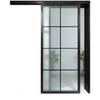 Puerta corrediza de aleación de aluminio para balcón, baño, lado estrecho, puerta corrediza con ventilador, riel colgante para puerta corrediza de vidrio para cocina