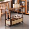 Estantería Móvil con Carrito Estante para Especias de Cocina Estante Lateral de Almacenamiento para Comedor del Hogar Gabinete Móvil Almacenamiento Multicapa