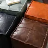 Otomana de Almacenamiento Sofá Perezoso Puf de Cuero Almacenamiento Bolsa de Almacenamiento para el Hogar Se Puede Usar para Sentarse, Rellenar con Ropa Vieja Taburete con Forma de Hamburguesa