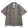 Yidao Vintage 2026 Verano Nuevo Tendencia Retro Japonesa Holgada Casual Cuello Cubano Floral Manga Corta Camisa para Hombres