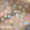 Mini Accesorios para Uñas con Forma de Moño Gelatina Tridimensional Pequeños Moños Flotantes Moños Transparentes de Hielo Pegatinas de Pedrería para Uñas Uñas Portables