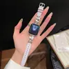 Pulseira de Couro Metalizada Love Star Adequada para Apple Watch iWatch 12ª Geração 11/10