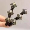 Quadrado strass Hair Clip Mulheres Cyber Celebrity Hair Clip Lado Quebrado Clipe de Cabelo Artefato Clip Headwear Front Head Bangs Clip