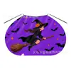 Capa Roxo de Halloween Feita Sob Medida para Crianças, Estampada com Caveiras e Morcegos, com Cordão, Capa Infantil