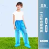 Pantalones de Lluvia Desechables con Sellos en los Pies, Longitud Extendida y Chubasquero Grueso para Rafting al Aire Libre, Pantalones de Lluvia Impermeables Portátiles para Estudiantes de Primaria