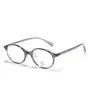 72396 Nuevo Armazón de Lentes Ovalados Ligeros Nerd de Tr90 para Hombres y Mujeres Gafas Planas Retro Pueden Combinarse con Armazones para Lentes de Prescripción
