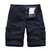 Pantalones cortos para hombre de marca de moda con múltiples bolsillos, pantalones casuales estampados de verano para hombre, pantalones de trabajo, pantalones rectos de algodón