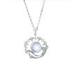 Colar baleia prata esterlina feminino luxo leve Pedra da Lua corrente clavícula original Novo Moda Presente Dia dos Namorados para namorada