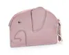 Bolsa para Monedas de Piel de Vaca de Primera Capa para Mujer, Bolso Mini Corto, Llavero de Elefante Japonés Lindo, Ultra Delgado, Bolsa para Monedas, Piel Genuina