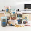 Frasco Hermético de Plástico Transparente para Conservar Frescura Transfronterizo Frasco de Almacenamiento de Alimentos Caja de Almacenamiento de Granos para Cocina con Tapa Frasco de Almacenamiento