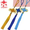Colgante Nudo Chino al por Mayor Borde Dorado 8 Placas Borla de Nudo Chino Estilo Chino Retro Regalos Pequeños para Viajar al Extranjero