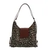 Moda Ombro Outono e Inverno Feminino Capacidade Mochila de Trabalho Mochila Tote Grande Capacidade 100 Estampa de Leopardo Bolsa de Estudante