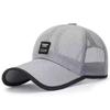 Chapéu de Malha Respirável de Verão Masculino Proteção Solar ao Ar Livre Aba de Sol Boné de Baseball Masculino Boné com Aba Moda Casual Atacado