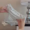 ~Calcinhas de renda sexy de luxo leve francesa para mulheres, malha respirável de puro desejo com fundo de algodão puro, calcinhas triângulo femininas, calcinhas de pérola