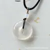 Ágata de Hielo Natural Alto Cierre Doble Pixiu Colgante Vintage Nube Auspiciosa Cierre de Paz Calcedonia Ruyi Candado Colgante de Collar para Mujer
