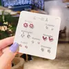 Conjunto de 6 Pares de Brincos Banhados a Prata 925 para Mulheres, Estilo Novo, Elegante, Design de Alta Qualidade, Combinação de Verão, Brincos Simples e Compactos para Estudantes