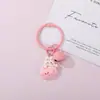 Chaveiro Pingente de Contas Coelho de Queijo Desenho Animado Menina Fofa Ornamento de Sino Chaveiro de Contas Fornecimento Atacado