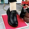 Sapatos Femininos Plataforma Bico Redondo Nova Sola Grossa 2026 Primavera Confortáveis Versáteis Leves Antiderrapantes Casuais de Couro para Mães