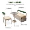 Tienda de té con leche de celebridades de Internet, tienda de postres, cabina de pared de acero inoxidable, sofá, mesa de café de estilo industrial, combinación de banco y silla.