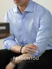 [Alta Gama Nivel 4.0 Dp Sin Planchar] Camisa de Negocios Ligera 100% Algodón para Hombre Manga Larga Cuello Windsor Color Sólido
