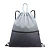 Temporada Escolar Impermeável Nylon Impressão LOGO Mochila para Exterior Publicidade Cordão Mochila Chanfrada Bolsa Esportiva