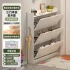 Zapatero Ultradelgado de Madera Maciza para Usar en el Pasillo Fuera de la Puerta, Gabinete de Entrada, Gabinete de Almacenamiento, Zapatero Doméstico para Exteriores con Tapa abatible, Gabinete Integrado en la Entrada