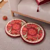 Boda China Roja Doble Felicidad Decoración Habitación de Boda Cojín Sofá Mesita de Noche Borla Acolchado Boda Funda de Cojín Carta de Boda