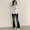Camisa Elegante y a la Moda que Ceñe la Cintura Adelgazando