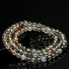 Pulsera de Piedra Fantasma Colorida Micro-Maceta de Cristal Hongchu Tipo Hielo Cuatro Estaciones Recipiente del Tesoro de Piedra Fantasma Pulsera de Perlas Redondas Venta al por Mayor