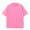 Ropa de trabajo resistente al desgaste para trabajadores de la construcción, algodón puro, cuello redondo, color liso, manga corta, camiseta para obra con ancho de hombros