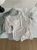 Camiseta de Seda de Manga Corta con Cuello en V Estilo Puro Deseo Adelgazante para Mujer, Camiseta Mask Ligera y Transpirable, Top de Manga Corta Versión Coreana para Primavera y Verano