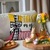 Nueva Funda de Almohada de Tulipán de Primavera de Amazon Decoración de Letras y Flores Funda de Almohada para Sofá Cojín para el Hogar