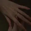 Anillo de Oro Liso Vintage Popular de Xiaohongshu con Diamantes para Mujer, Anillo Cubano de un Solo Diamante para Dedo Índice, Anillo Geométrico para Mujer, Regalo para Mejor Amiga