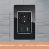 Painel de Tomada de Interruptor Italiano Vidro Preto Tipo 118 com USB+TypeC Tomada de Energia Europeia Alemã Instalação Embutida