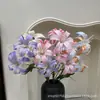 Flor Artificial Lirio Salvaje Impresa en 3D con 3 Cabezas, Lirio Dorado para Decoración de Boda, Diseño de Flor Artificial, Flor Falsa, Transfronterizo