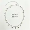 Joia Cruzada Europeia e Americana Moda Tendência Estrela de Cinco Pontas Lantejoula Colar Feminino Pingente de Franja Corrente para Clavícula