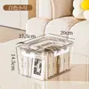 Caixa de armazenamento Xinle para organização de mesa de itens diversos, lanches, brinquedos, cesta plástica doméstica, recipiente de armazenamento, caixa transparente portátil