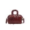 Bolso Almohada de Cuero Suave Vintage para Mujer, Bolso Cilindro Versátil Nuevo, Bolso de Mano Cruzado de Moda Tendencia para Mujer