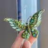 Broche Borboleta de Alto Padrão Estilo Europeu e Americano Broche Diamante Liga para Roupa Feminina Corsage Animal Inseto Fivela de Lenço de Seda Joia