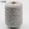 50 Gramas de Lantejoulas de 3mm+6mm, Fio 100% Algodão Puro, Tecido à Mão