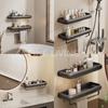 Estante de Almacenamiento para Baño Baño Inodoro Lavabo Sin Perforaciones Baño Baño Estante de Almacenamiento Montado en la Pared