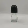 Novo Frasco Spot 50ml com Esfera Rolante Plana Vidro Transparente Óleo Essencial Desodorante Roll-on Frasco de Vidro